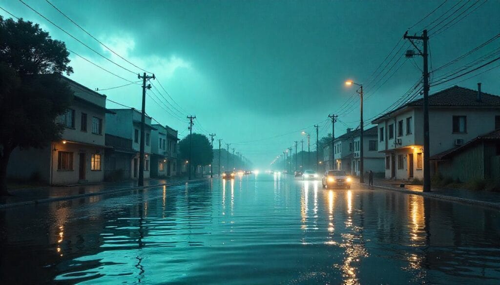Frente fria causa alagamentos e perdas no RS